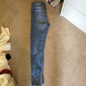 High waisted ripped skinny jeans